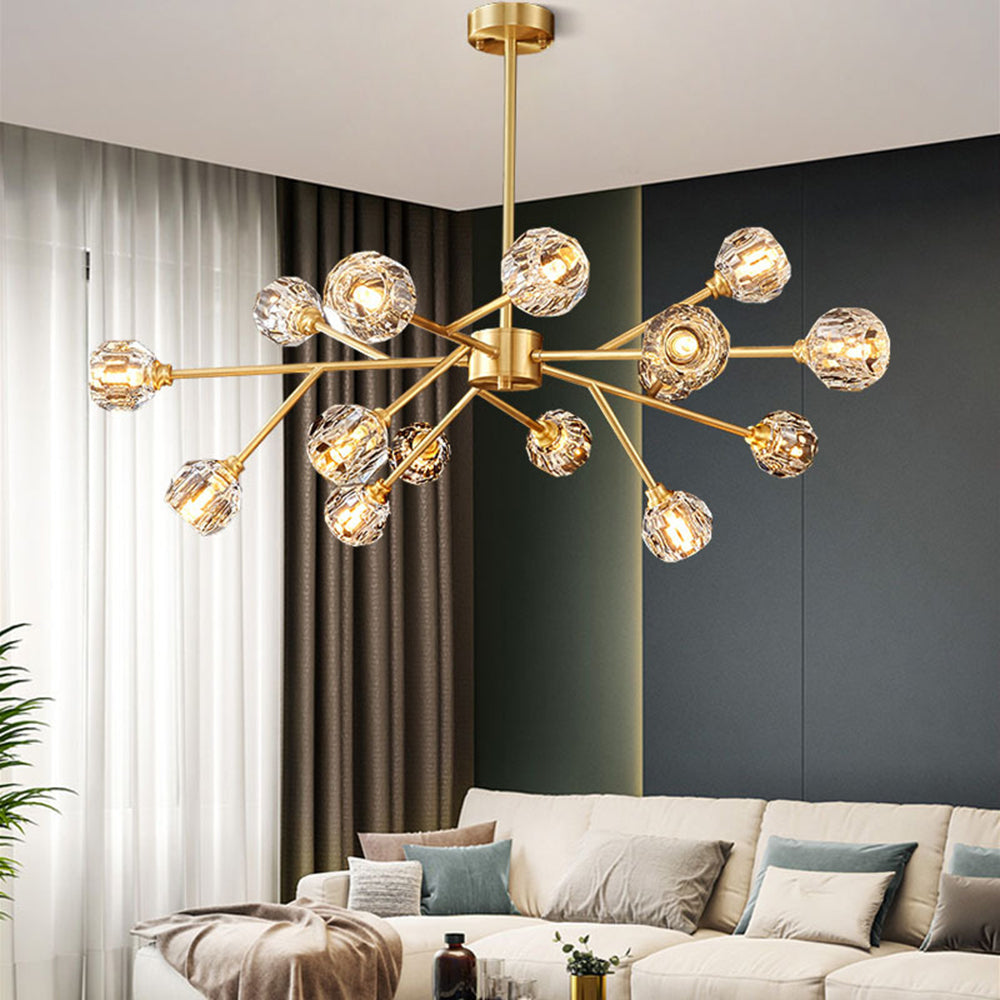 Valentina Modern Blown Metal Pendant Light, Gold - Neutral Decor