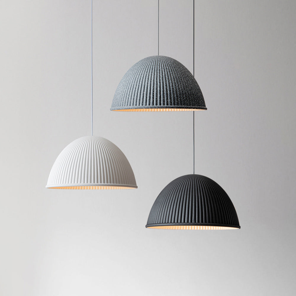 Valentina Modern Semi Resin Pendant Light, Grey/Black/White - Neutral Decor