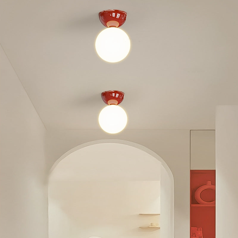 Valentina Modern Flush Mount Ceiling Light Metal Glass Bedroom - Neutral Decor