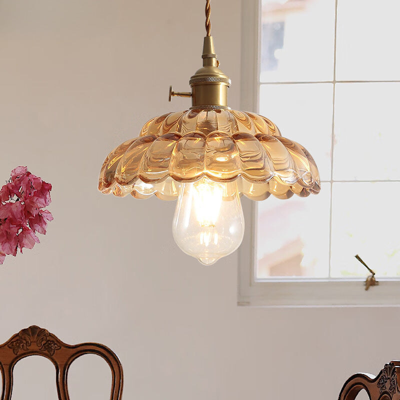 Valentina Vintage Pendant Light Clear Metal/Glass Bedroom/Dining Room - Neutral Decor
