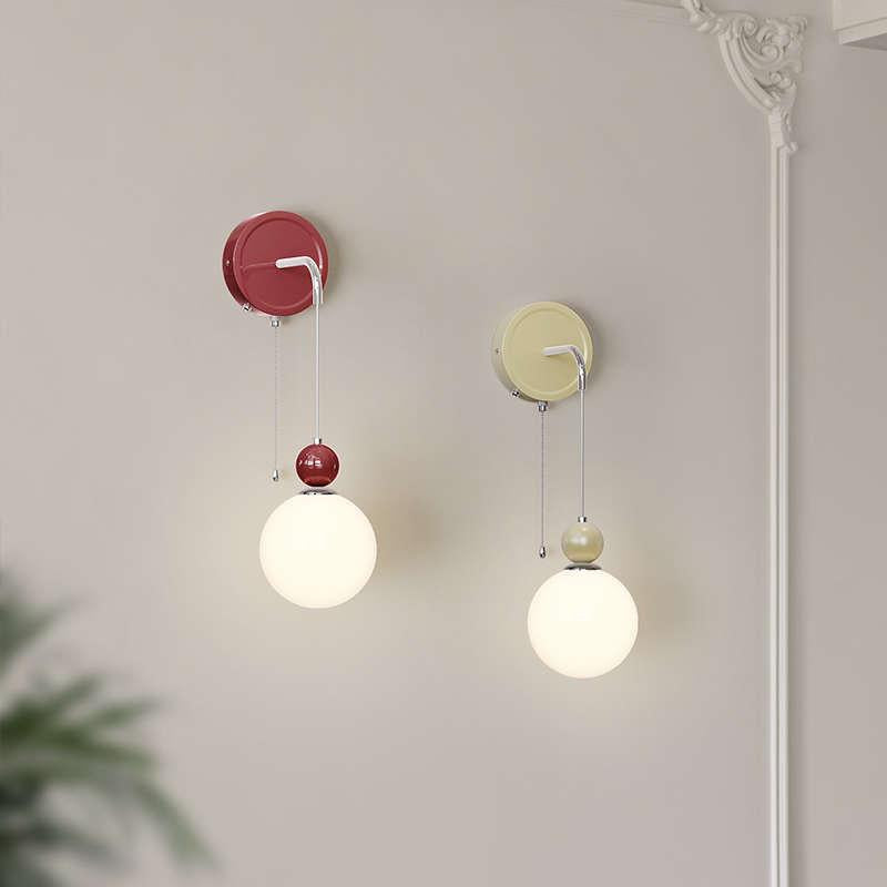 Valentina Modern LED Indoor Wall Lamp Red/Coffee Metal/Glass Bedroom - Neutral Decor