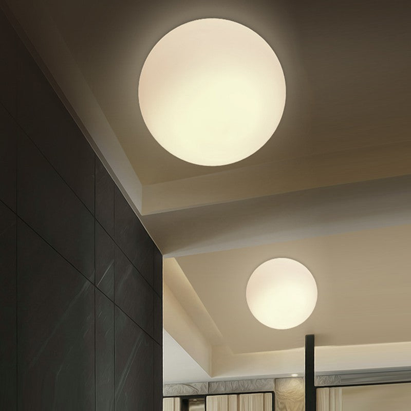 Valentina Modern Bubble Sphere Flush Mount Ceiling Light Glass Bedroom - Neutral Decor