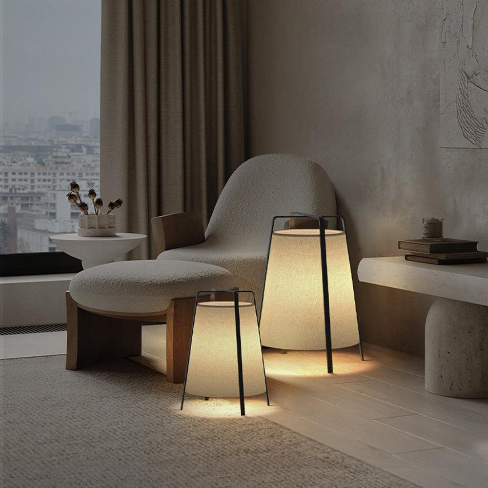 Ritta Modern Minimalist Fabric Floor Lamp, S/L - Neutral Decor