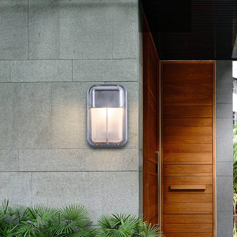 Wyre Wall Lamp Geometric Modern Metal Glass Outdoor - Neutral Decor