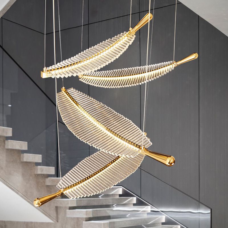 Arisha Nordic Luxury LED Pendant Light Metal Acrylic Hotel Living Room - Neutral Decor