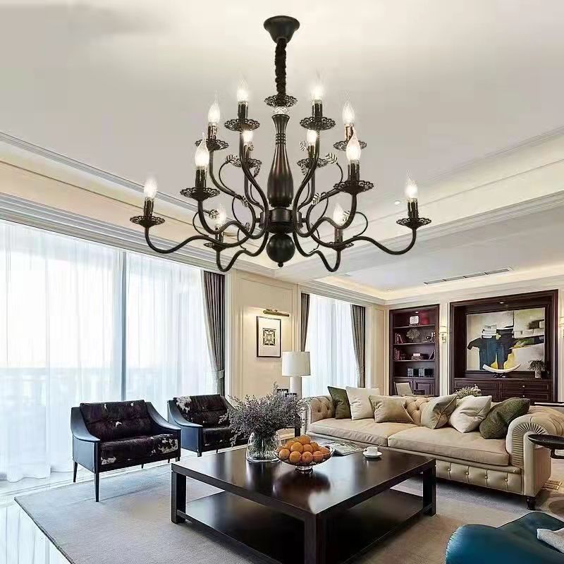 Silva Chandelier Rustic Glass Living Room Bedroom - Neutral Decor