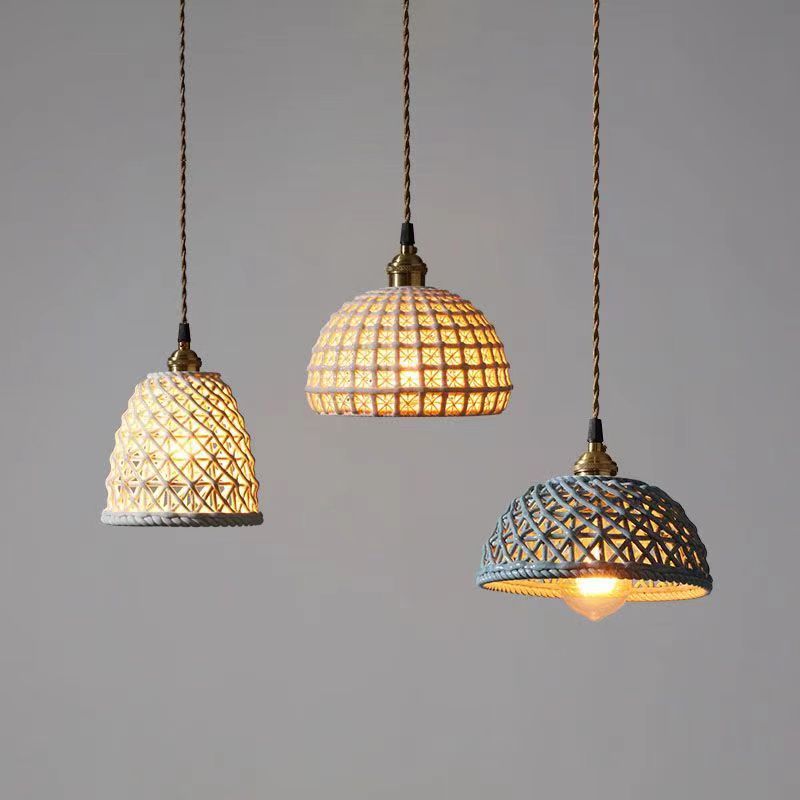 Valentina Modern LED Pendant Light Metal Blue White Bedroom/Kitchen - Neutral Decor