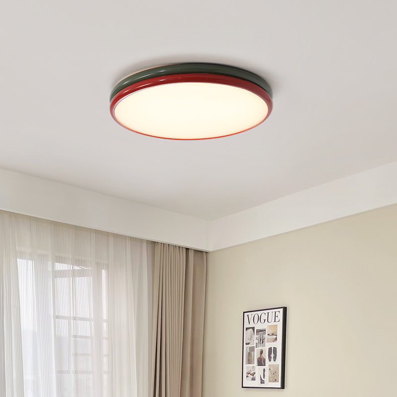 Arisha Modern LED Flush Mount Ceiling Light Red Living Room Bedroom - Neutral Decor