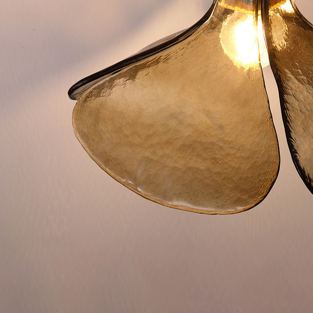 Arisha Handmade Retro Glass Pendant Light, Four-leaf Flower - Neutral Decor