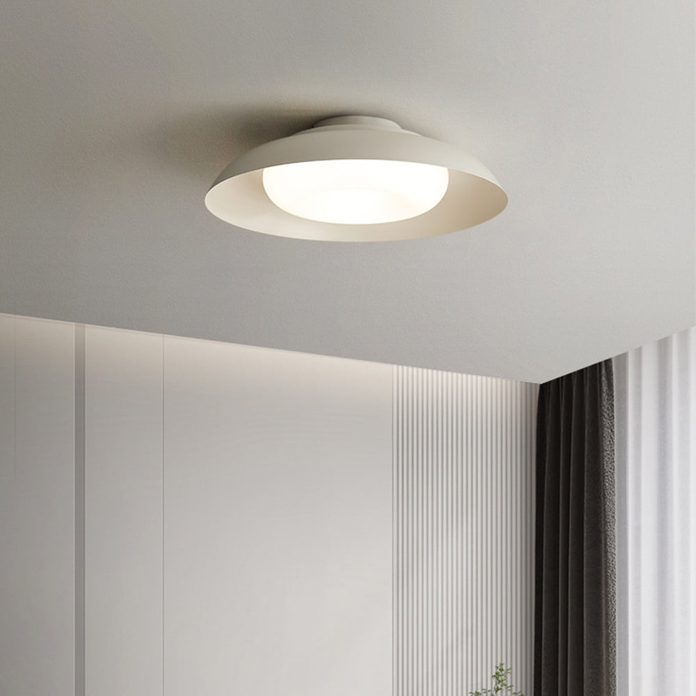 Arisha Nordic Bowl Acrylic Flush Mount Ceiling Light, White - Neutral Decor
