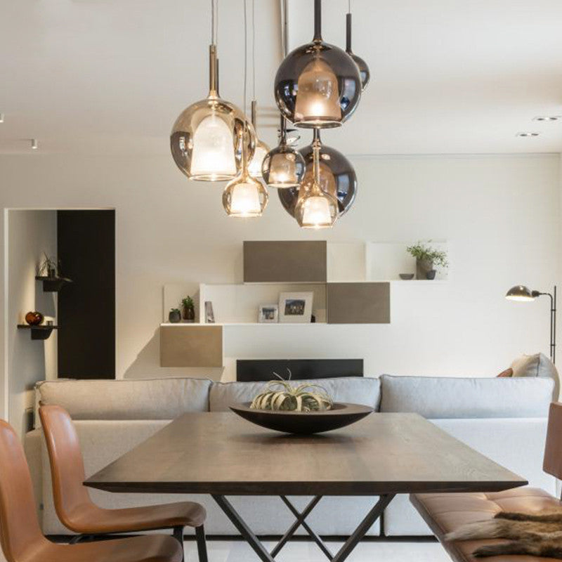 Valentina Pendant Light Glass Modern Sphere LED Dining Room - Neutral Decor