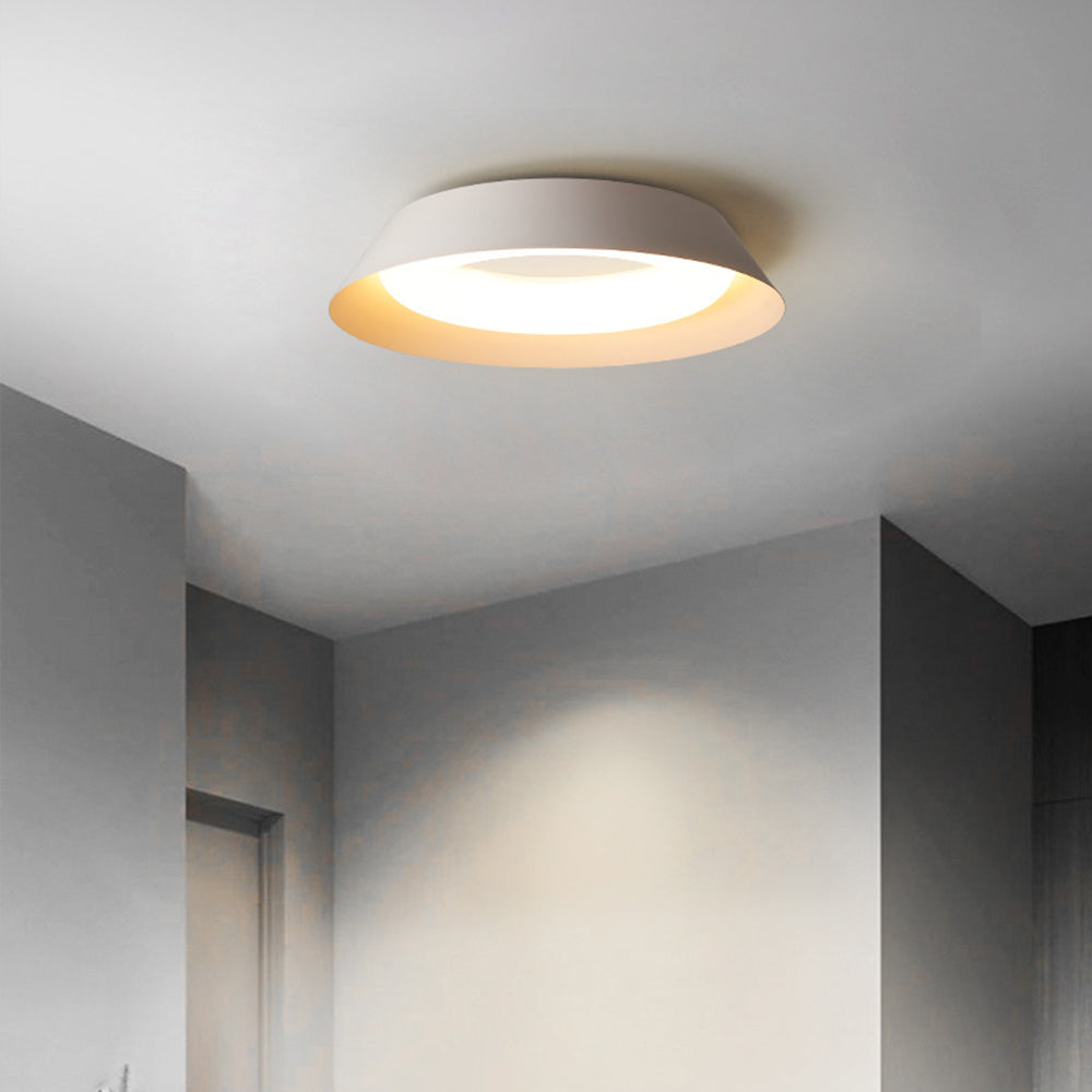 Arisha Nordic Bowl Metal/Acrylic Flush Mount Ceiling Light, White - Neutral Decor