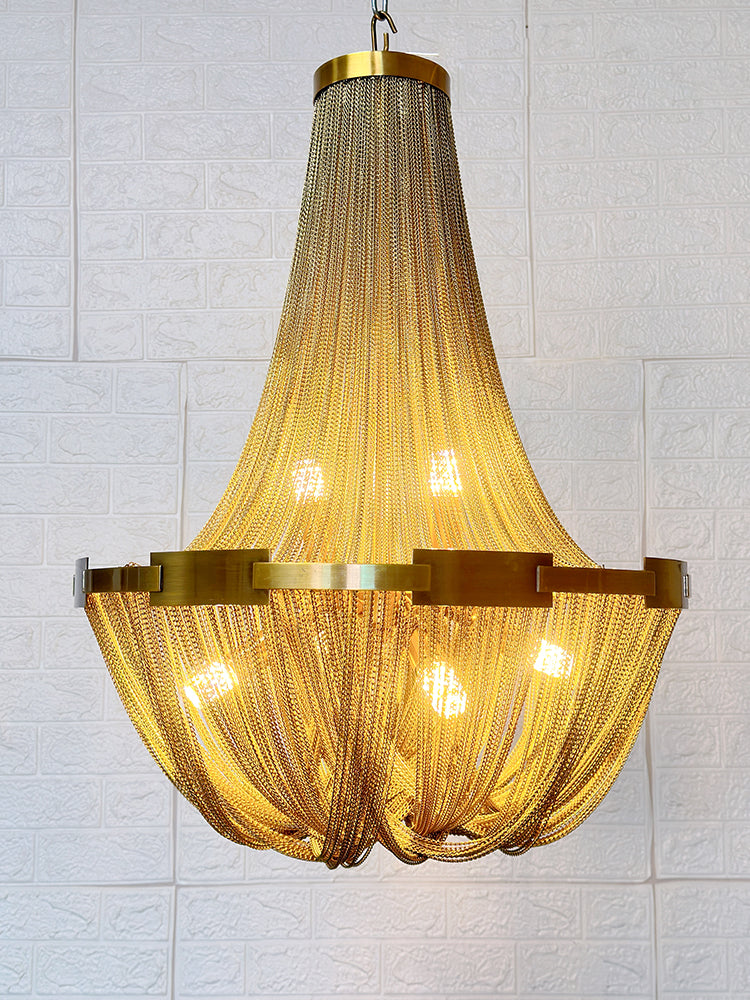 Zylen Chandelier Tassel Aluminum Chain-Neutral Decor