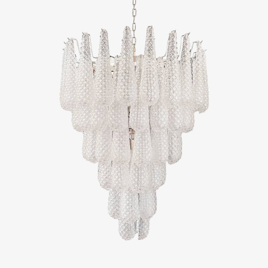 Aurora Chandelier Pinecone Murano Glass Textured Luxury-Neutral Decor