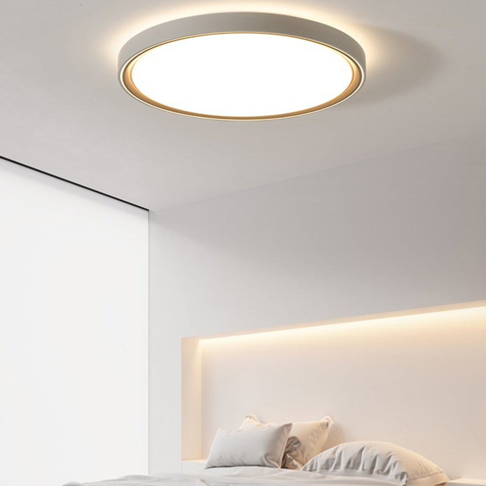Arisha Minimalist Round/Square Metal/Acrylic Flush Mount Ceiling Light, Gold - Neutral Decor