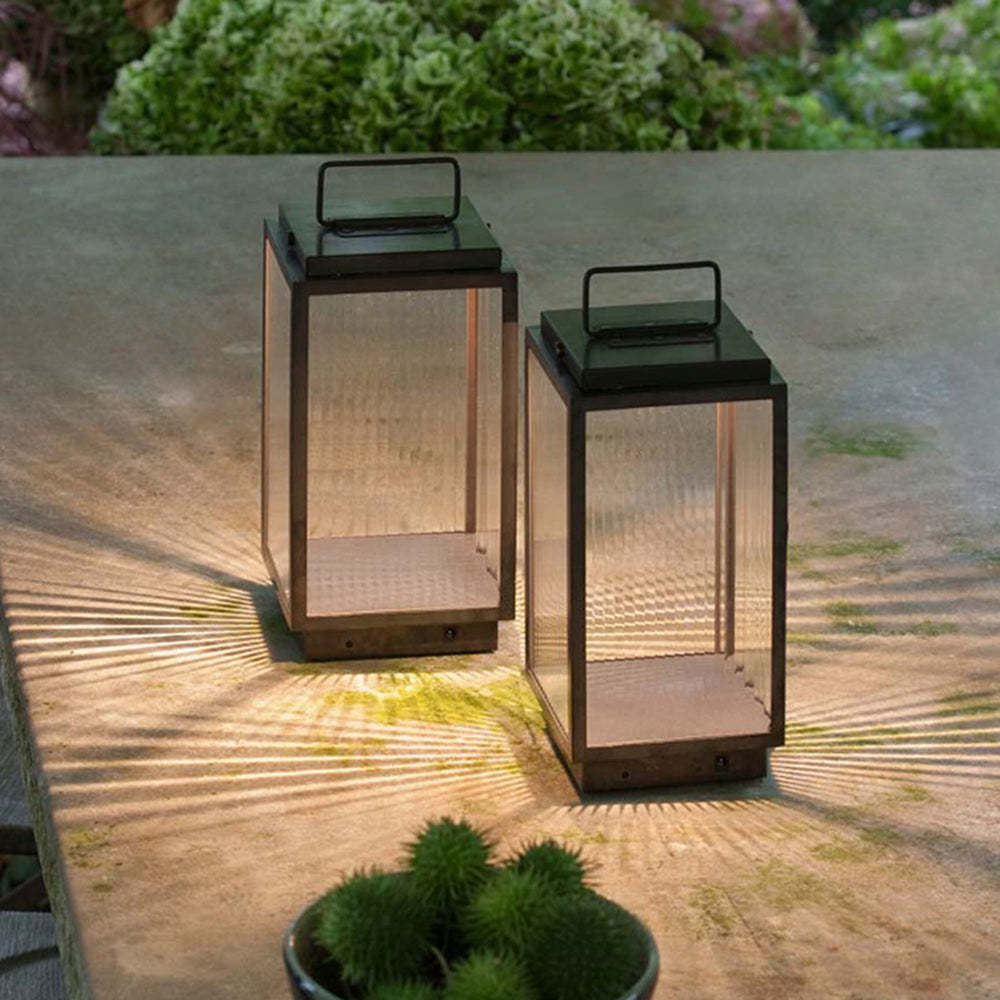 Ray Minimalist Cuboid Outdoor Floor Lamp, Hardwired, Black - Neutral Decor