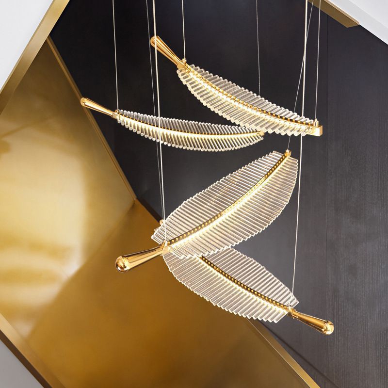 Arisha Nordic Luxury LED Pendant Light Metal Acrylic Hotel Living Room - Neutral Decor
