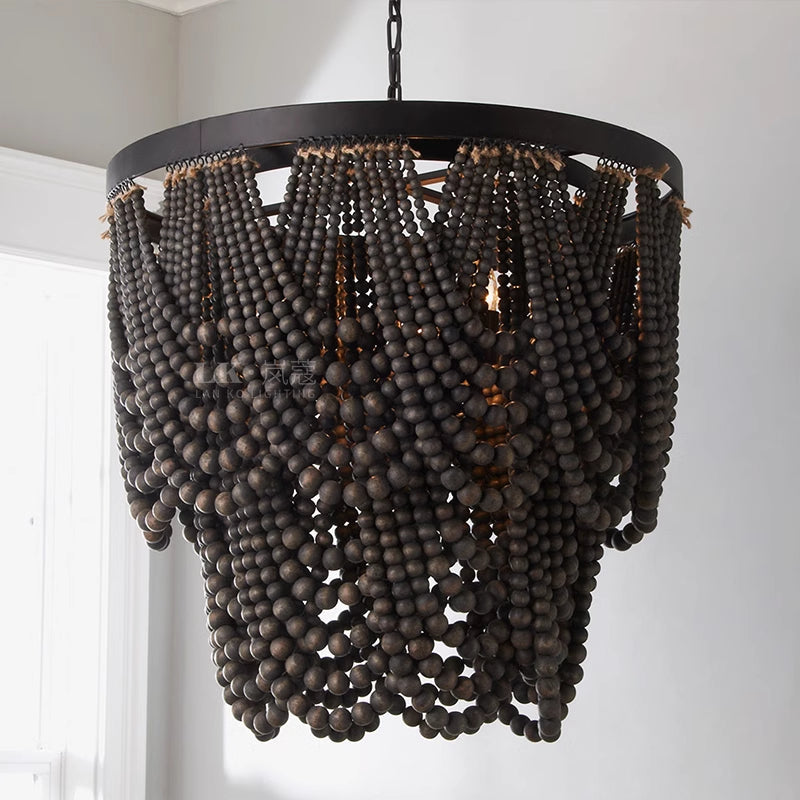 Muto Boho LED Pendant Light /Chandeliers Wood/Metal - Neutral Decor