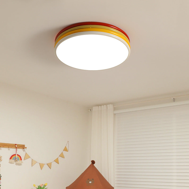 Arisha Modern LED Flush Mount Ceiling Light Red Living Room Bedroom - Neutral Decor
