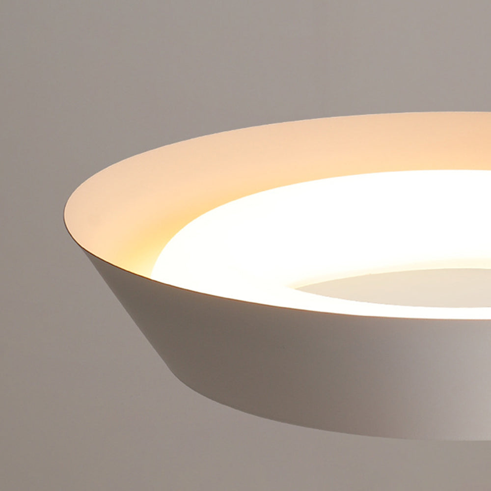 Arisha Nordic Bowl Metal/Acrylic Flush Mount Ceiling Light, White - Neutral Decor