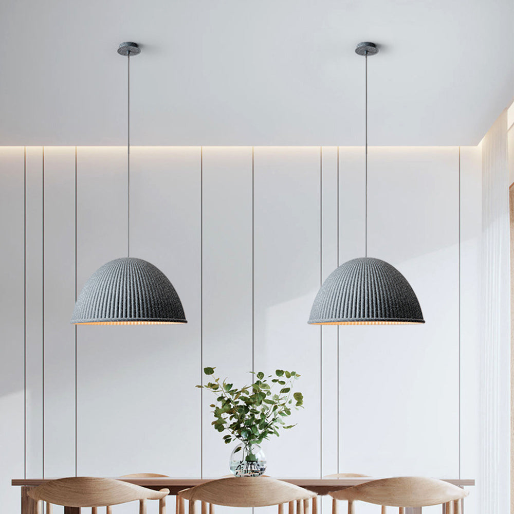 Valentina Modern Semi Resin Pendant Light, Grey/Black/White - Neutral Decor