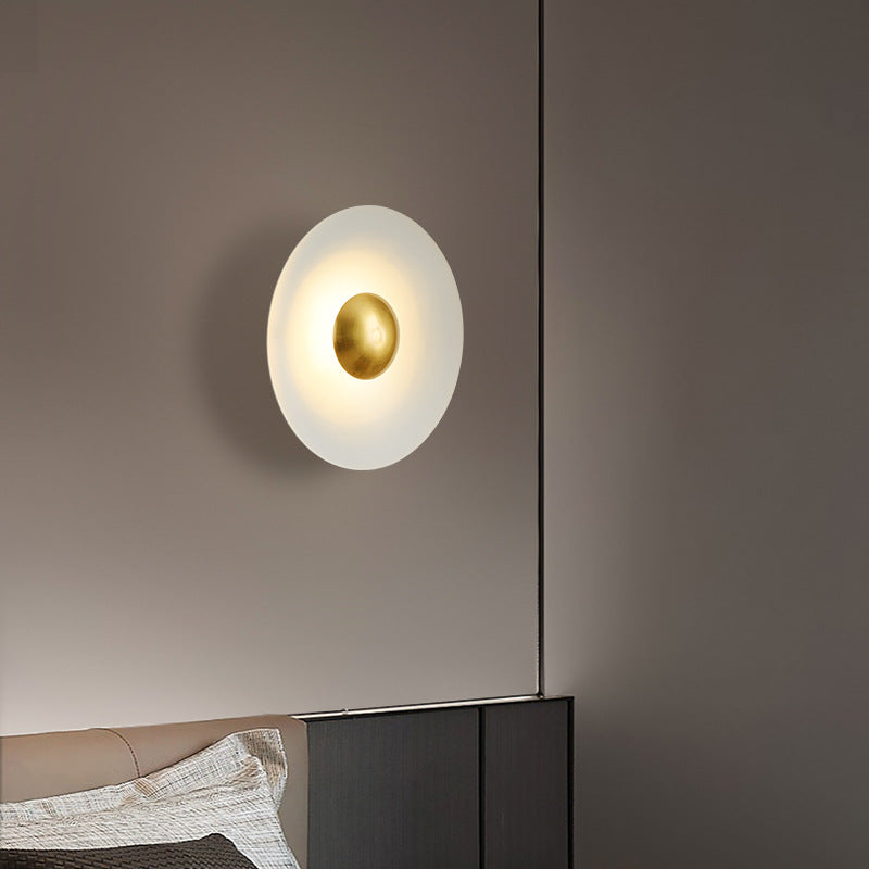 Valentina Minimalist Plate LED Indoor Wall Lamp Metal Hotel Bedroom - Neutral Decor