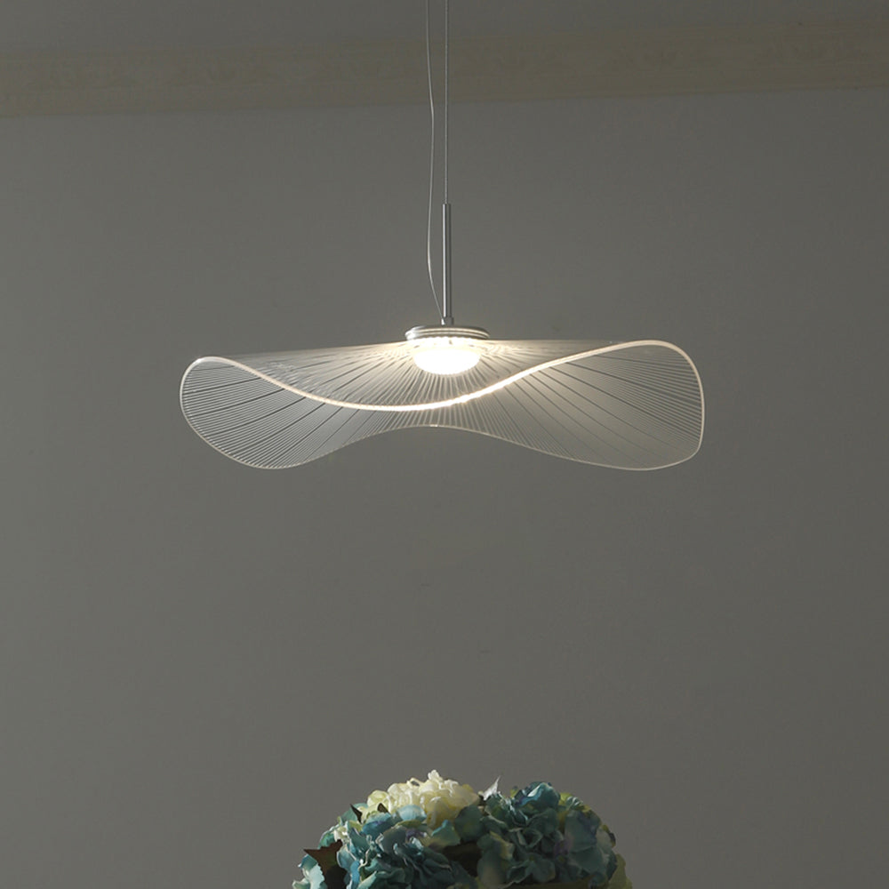 Arisha Designer Lotus Leaf Shaped Metal Pendant Light,White - Neutral Decor