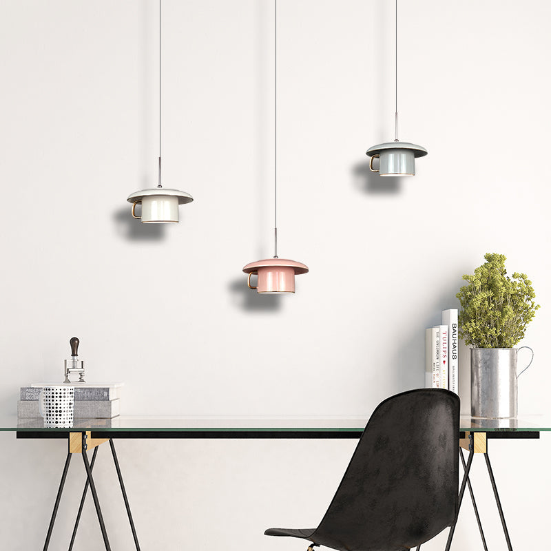 Valentina Urban Cup Ceramic LED Pendant Light Living Room - Neutral Decor