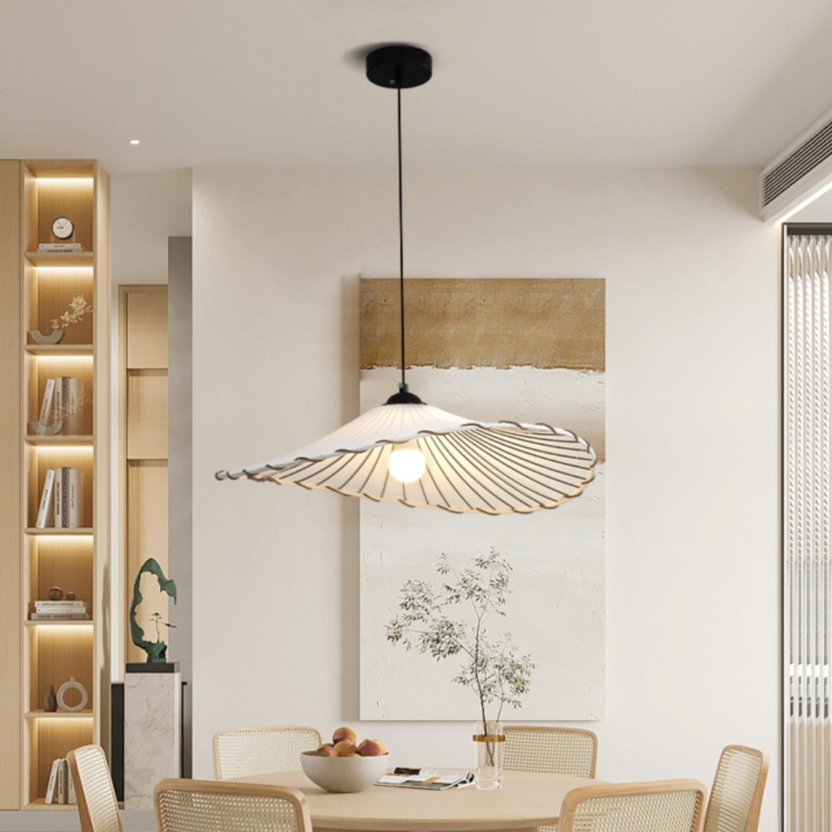 Ritta Boho Decorative LED Pendant Light Yellow Fabric Bedroom Restaurant - Neutral Decor
