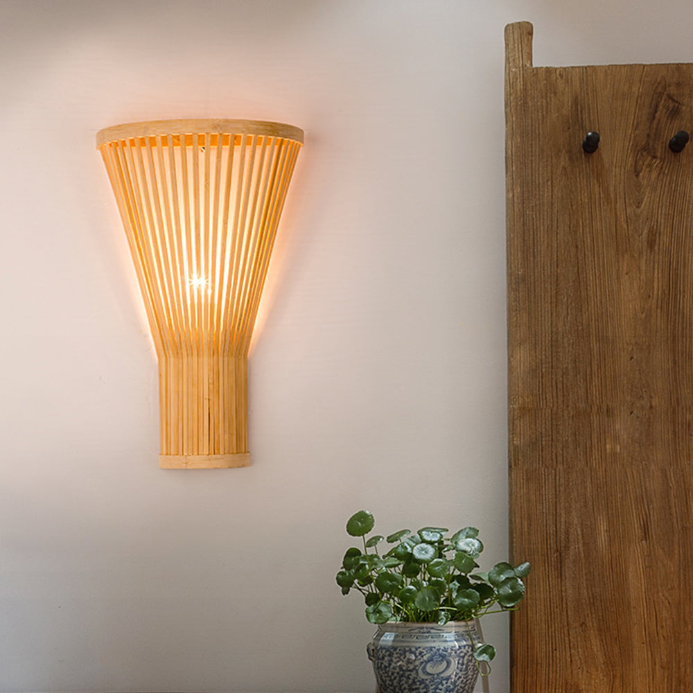 Muto Led Wall Mounted Bedside Lamp, Rattan/Acrylic, Bedroom - Neutral Decor