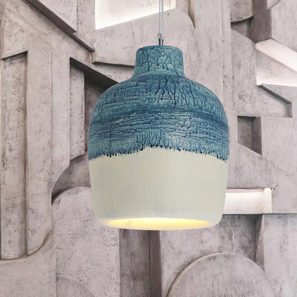 Avi Wabi Sabi Jar Shaped Resin Pendant Light, 4 Color - Neutral Decor