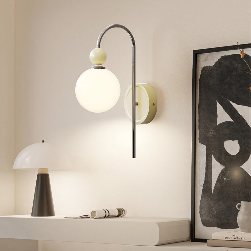 Valentina Modern LED Indoor Wall Lamp Red/Coffee Metal/Glass Bedroom - Neutral Decor