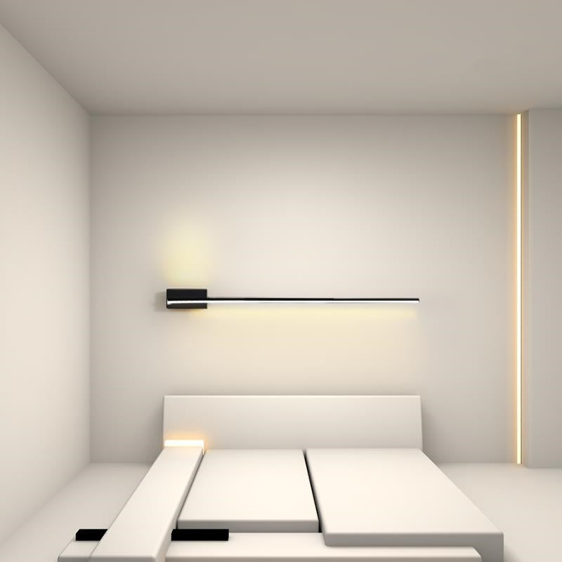 Arisha Minimalist Linear Metal Vanity Wall Light, Black, Bathroom - Neutral Decor