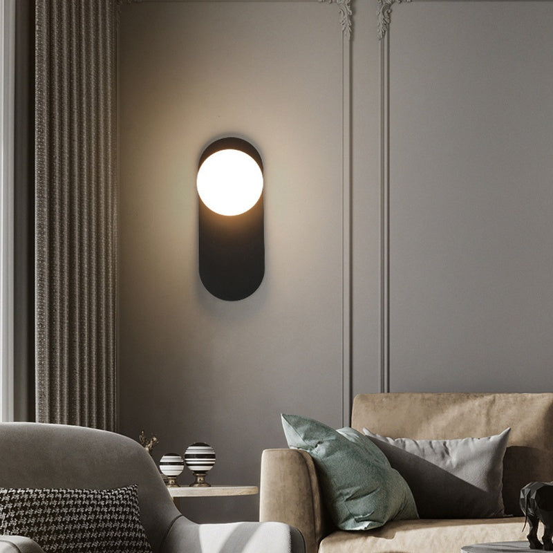 Valentina Modern LED Wall Lamp Black/Gold Glass Bedroom/Living Room - Neutral Decor