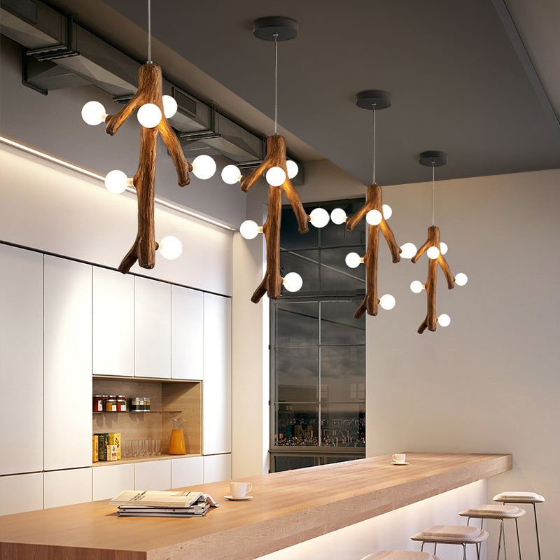 Epoch Nordic LED Chandelier Wood Living Dining Room Bedroom - Neutral Decor