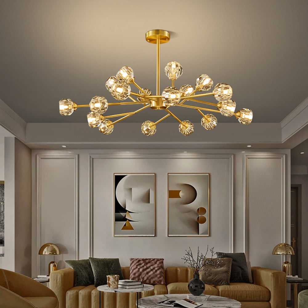 Valentina Modern Blown Metal Pendant Light, Gold - Neutral Decor