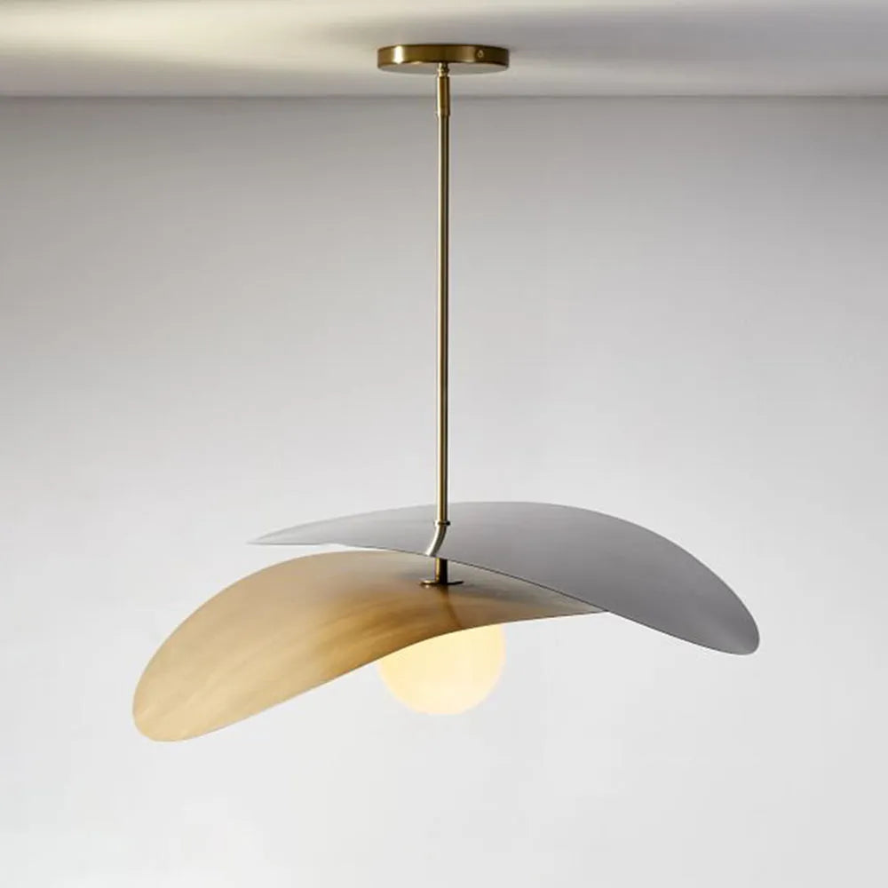 Arisha Decorative Geometric Metal Pendant Light, Black/Gold - Neutral Decor