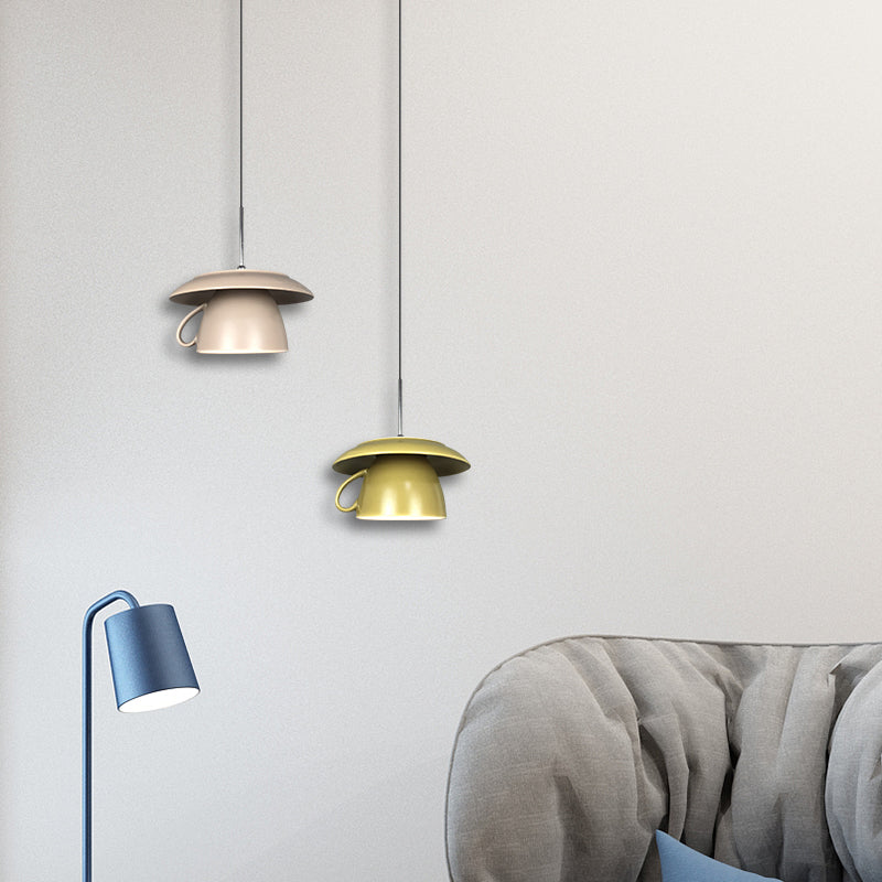 Valentina Pop Art Cup Ceramic LED Pendant Light Study Bedroom - Neutral Decor