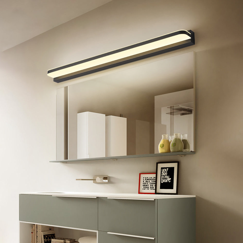 Arisha Wall Lamp Rectangular Modern, Acrylic Mirror, Black/White/Chrome/Gold, Bathroom - Neutral Decor