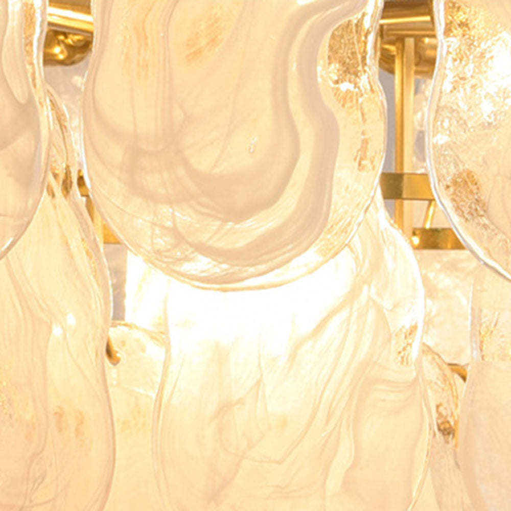 Kristy Elegant Pearl/Glass/Metal Chandelier, White - Neutral Decor