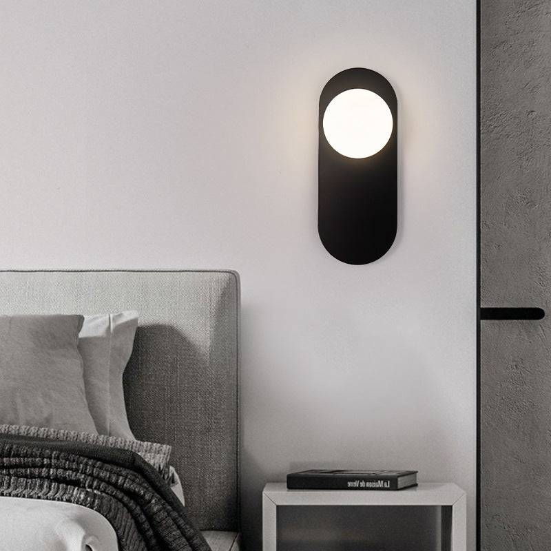 Valentina Modern LED Wall Lamp Black/Gold Glass Bedroom/Living Room - Neutral Decor