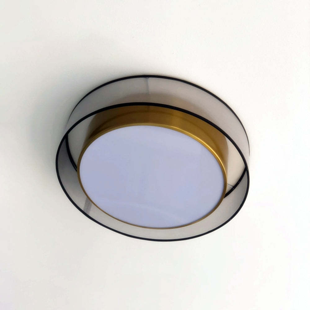 Arisha Nordic Modern Round LED Flush Mount Ceiling Light, Gold Copper - Neutral Decor