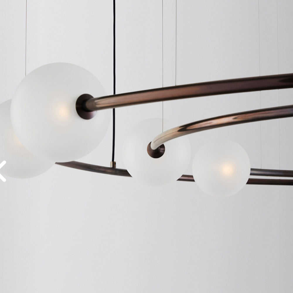 Valentina Modern Ring Metal Pendant Light, Black/Gold - Neutral Decor