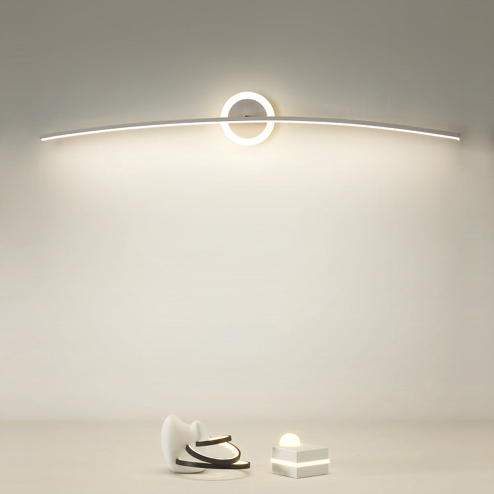 Arisha Modern Linear Metal Wall Lamp, White - Neutral Decor