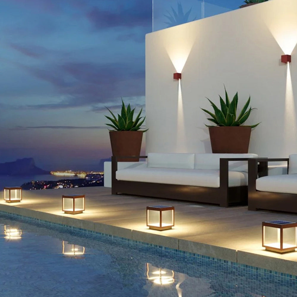 Ferra Contemporary Solar Rechargeable Outdoor Floor Lamp - Neutral Decor
