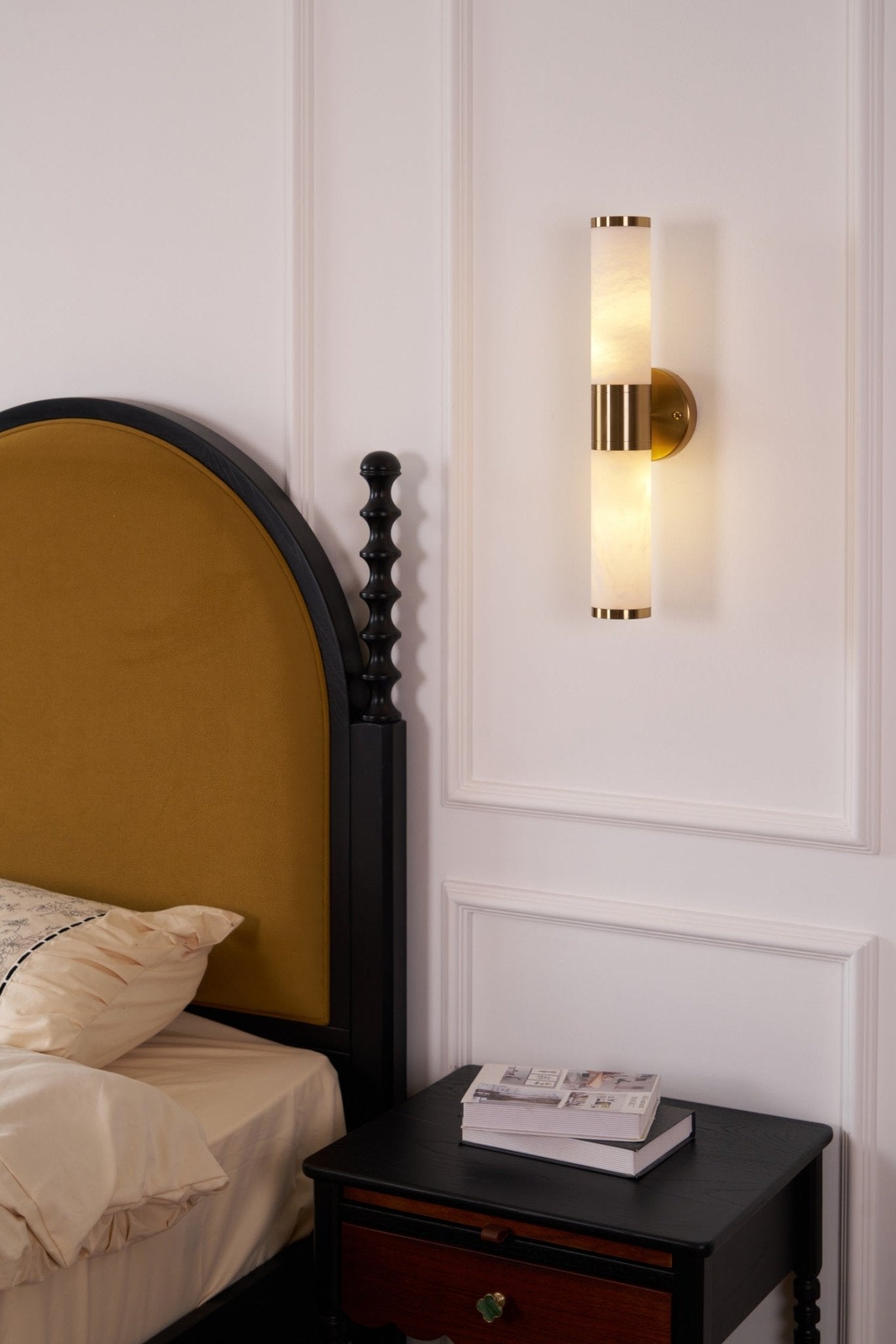 Tira Minimalist Alabaster Wall Lamp-Neutral Decor