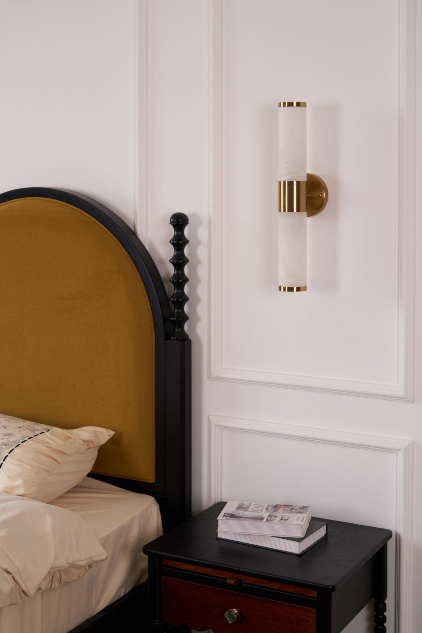 Tira Minimalist Alabaster Wall Lamp-Neutral Decor
