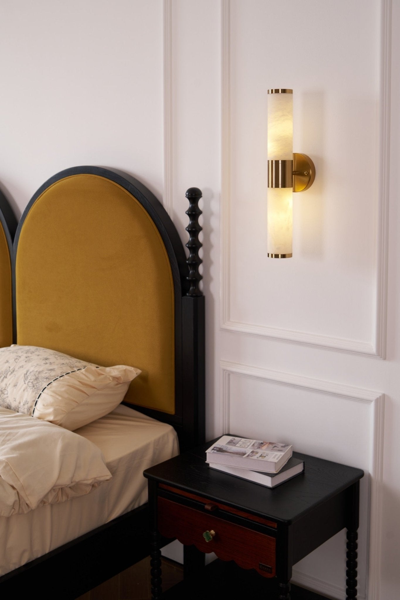 Tira Minimalist Alabaster Wall Lamp-Neutral Decor