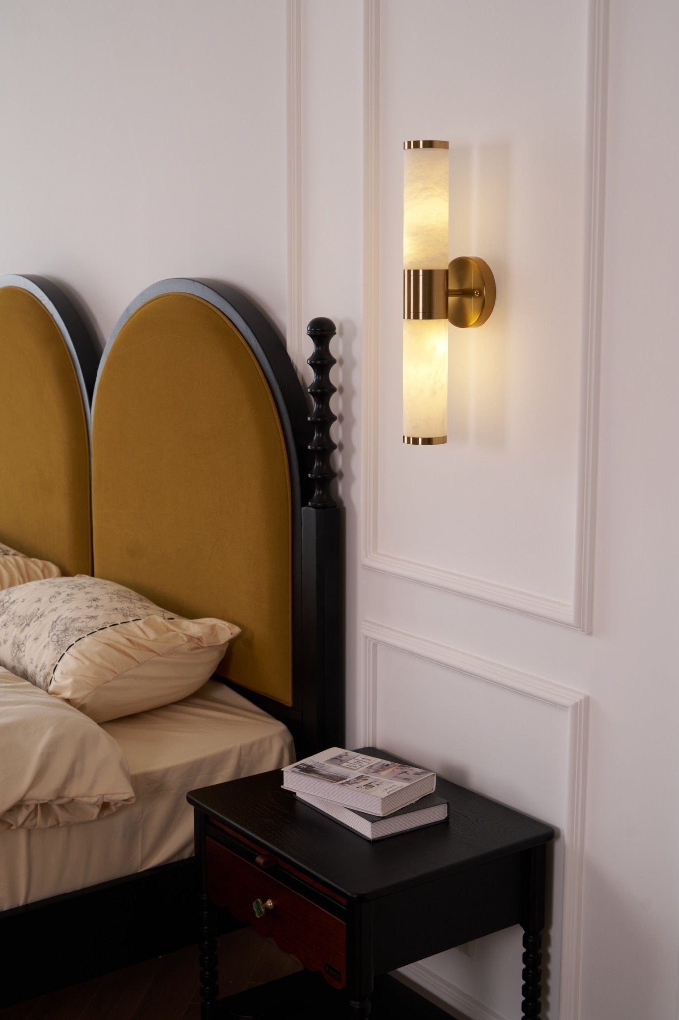 Tira Minimalist Alabaster Wall Lamp-Neutral Decor