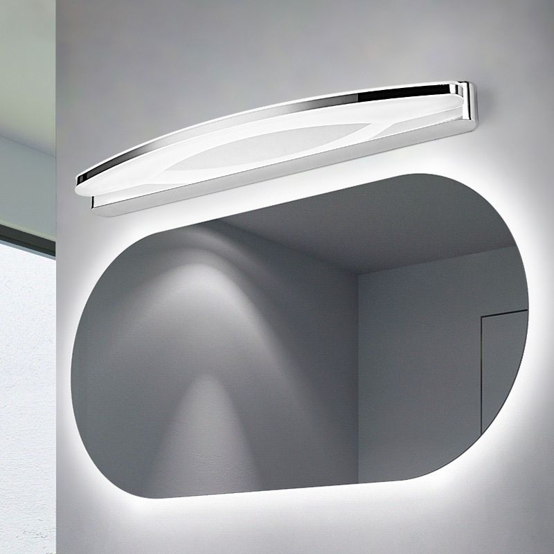 Arisha Minimalist Oval Vanity Wall Lamp, Chrome, Bedroom/Bathroom - Neutral Decor